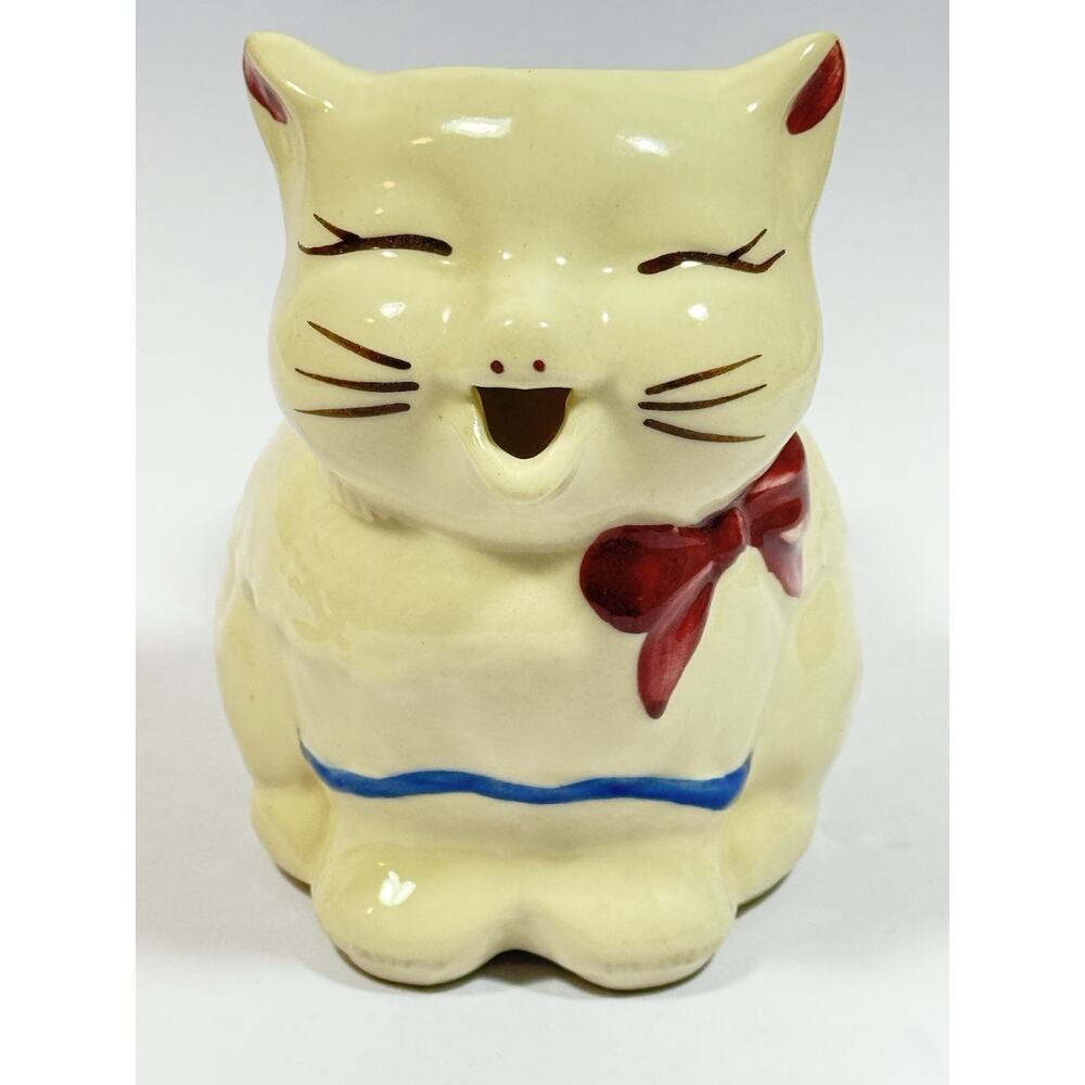 Shawnee Pottery Puss N Boots Creamer Pitcher 5" Vintage 1940's Made in USA